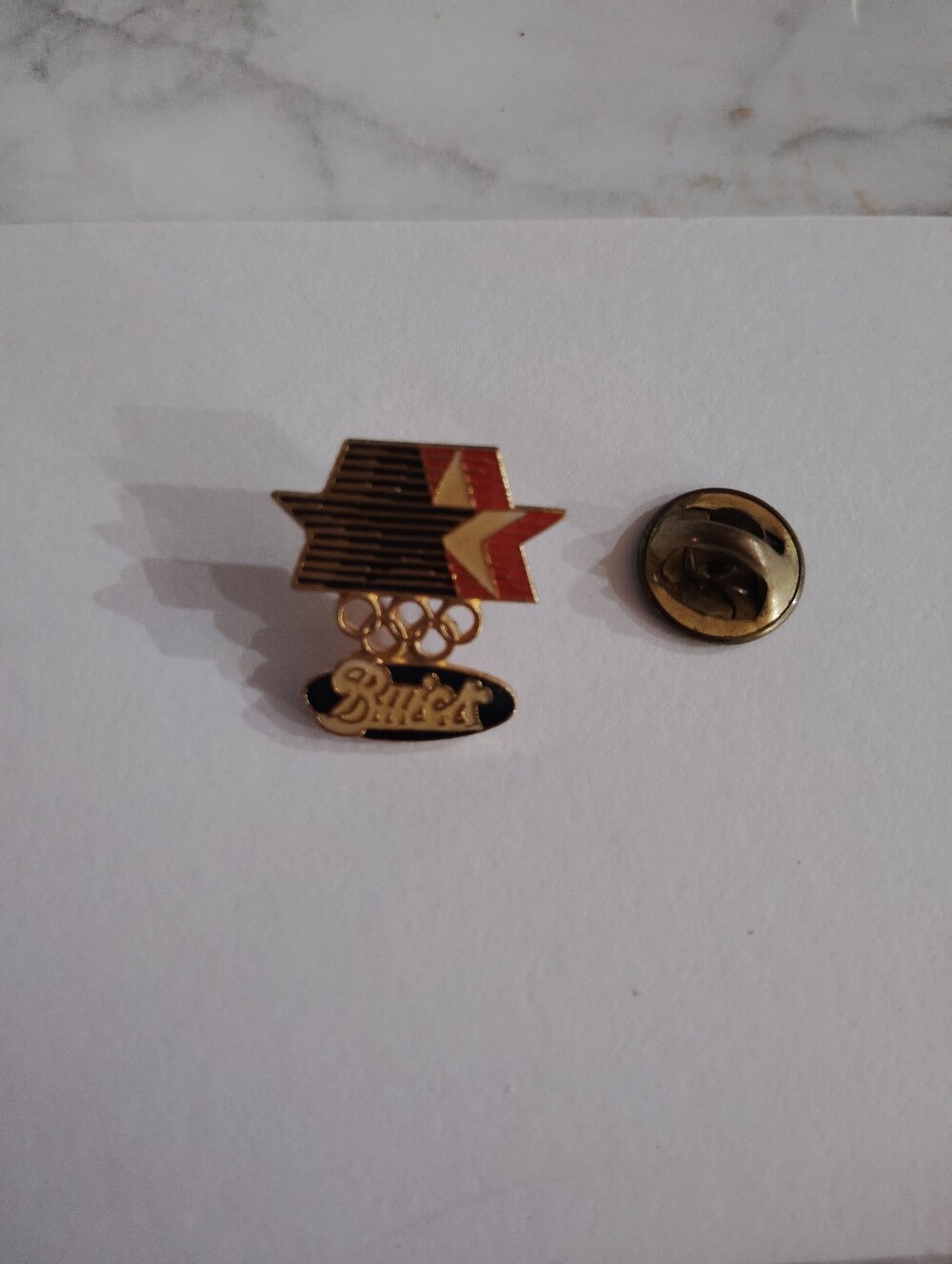Vintage Olympic Star Enamel Pin